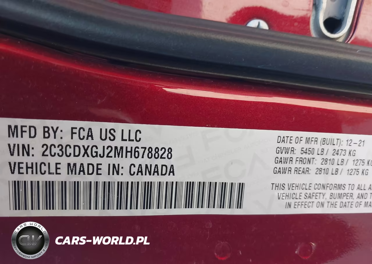 2021 Dodge Charger Scat Pack Rwd VIN:2C3CDXGJ2MH678828 - 9