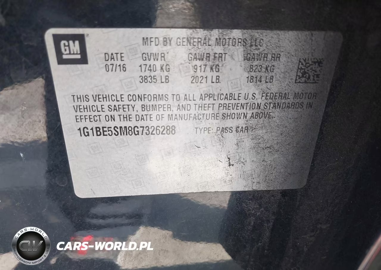 2016 Chevrolet Cruze Lt Auto VIN:1G1BE5SM8G7326288 - 9