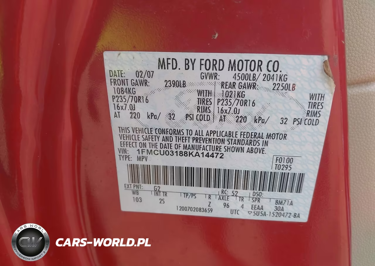2008 Ford Escape Xlt VIN:1FMCU03188KA14472 - 9