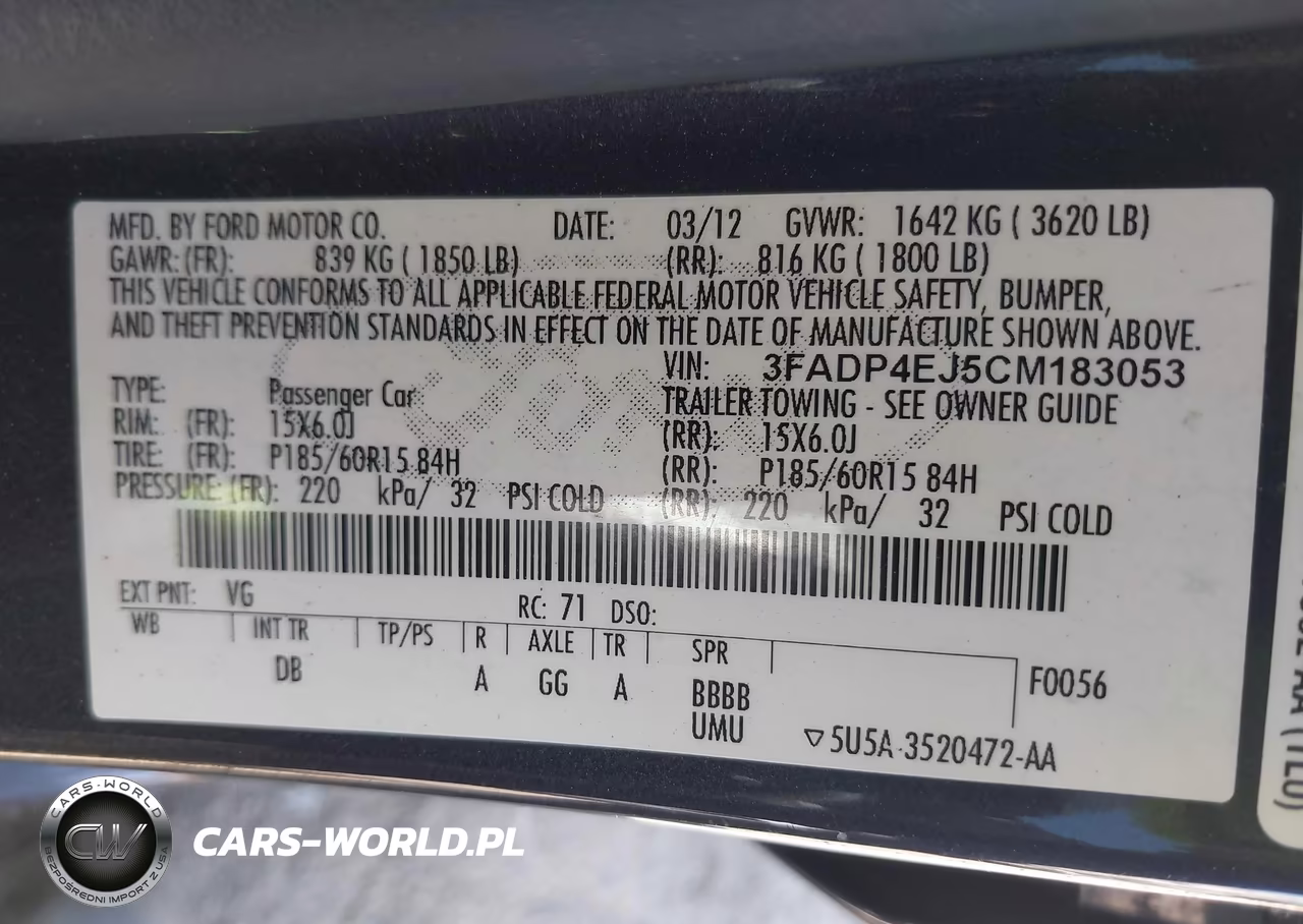 2012 Ford Fiesta Se VIN:3FADP4EJ5CM183053 - 9