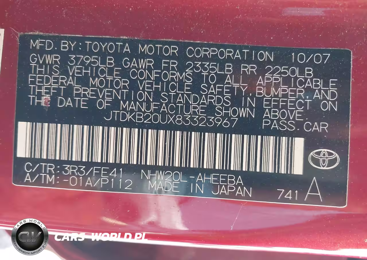 2008 Toyota Prius Touring VIN:JTDKB20UX83323967 - 9