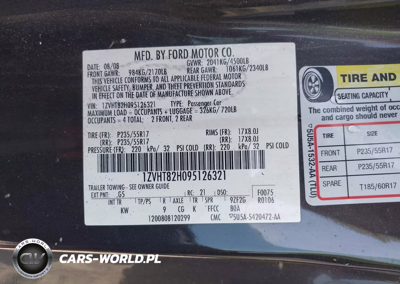 2009 Ford Mustang Gt-Gt Premium VIN:1ZVHT82H095126321 - 9