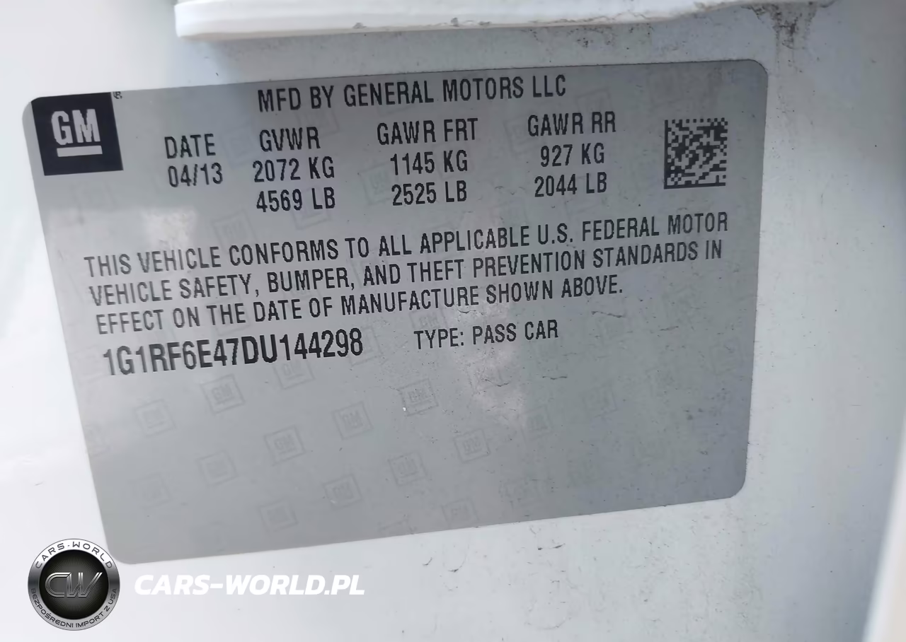 2013 Chevrolet Volt VIN:1G1RF6E47DU144298 - 9