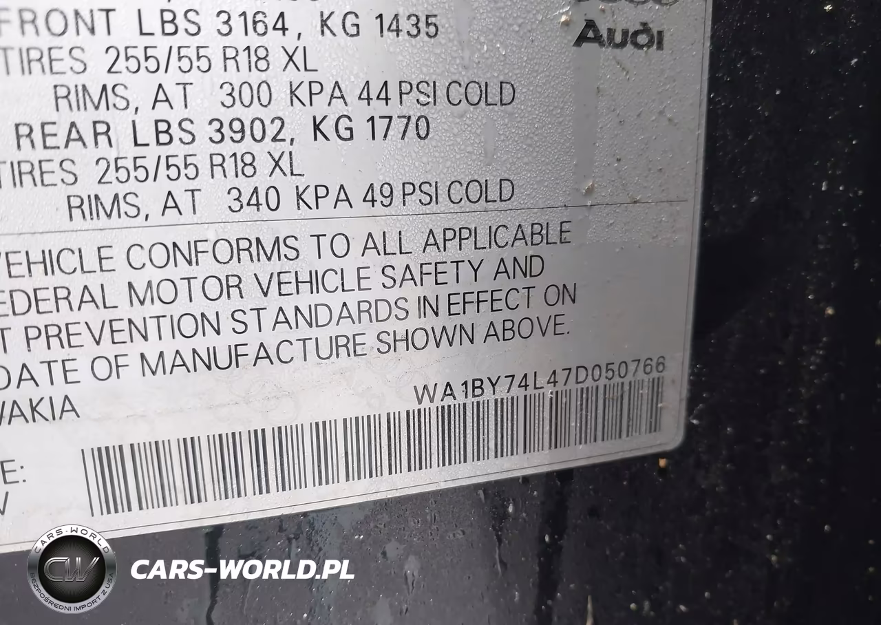 2007 Audi Q7 3.6 Quattro Premium VIN:WA1BY74L47D050766 - 9