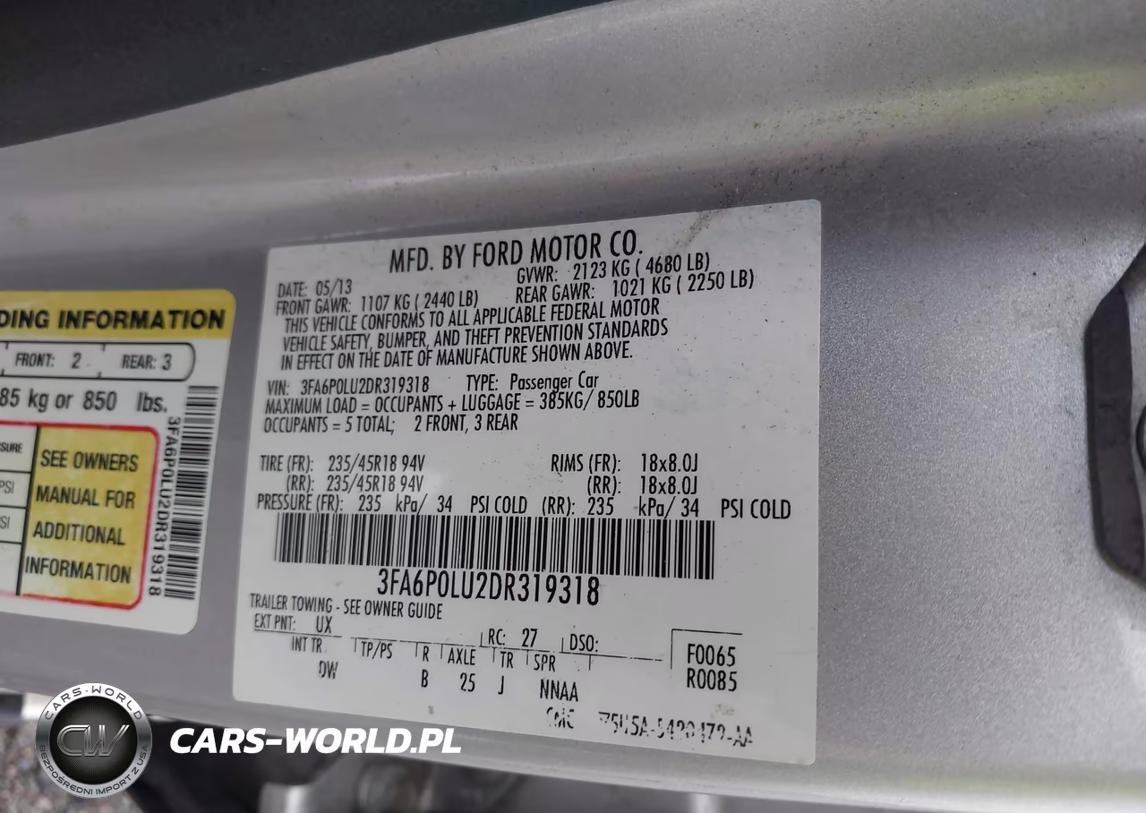 2013 Ford Fusion Hybrid Se VIN:3FA6P0LU2DR319318 - 9