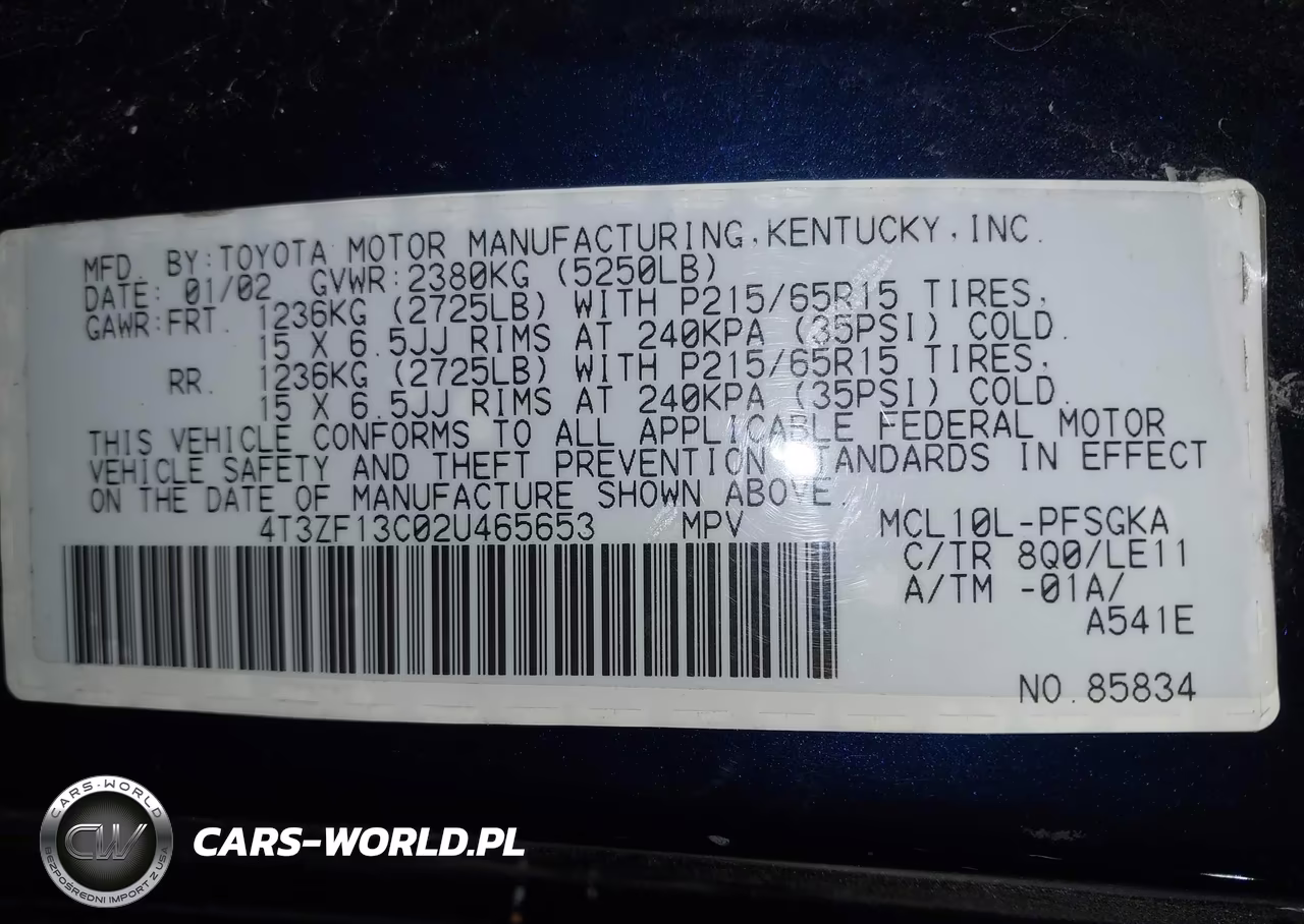 2002 Toyota Sienna Xle VIN:4T3ZF13C02U465653 - 9