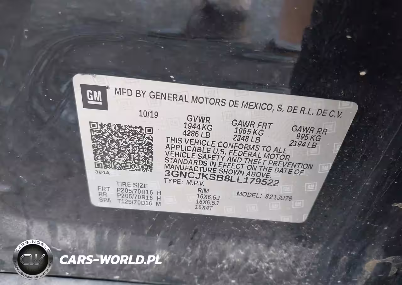 2020 Chevrolet Trax Fwd Ls VIN:3GNCJKSB8LL179522 - 9