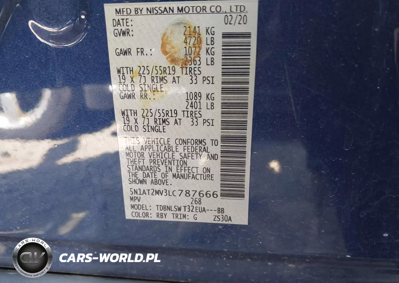 2020 Nissan Rogue Sl Intelligent Awd VIN:5N1AT2MV3LC787666 - 9