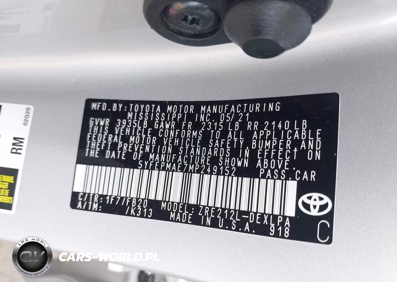 2021 Toyota Corolla Le VIN:5YFEPMAE7MP249152 - 9