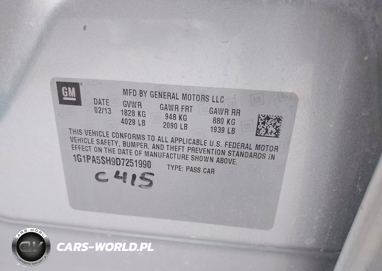 2013 Chevrolet Cruze Ls Auto VIN:1G1PA5SH9D7251990 - 9