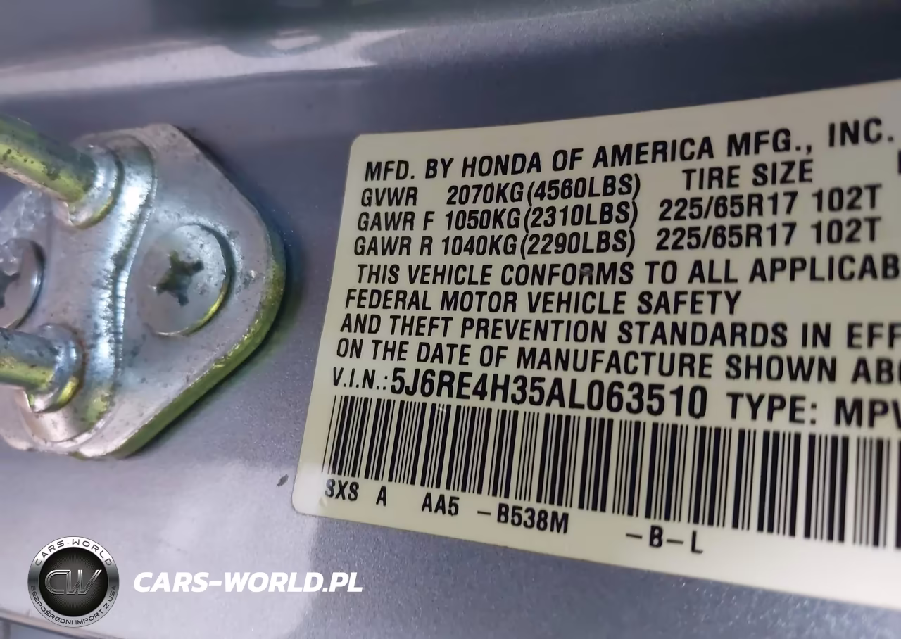 2010 Honda Cr-V Lx VIN:5J6RE4H35AL063510 - 9