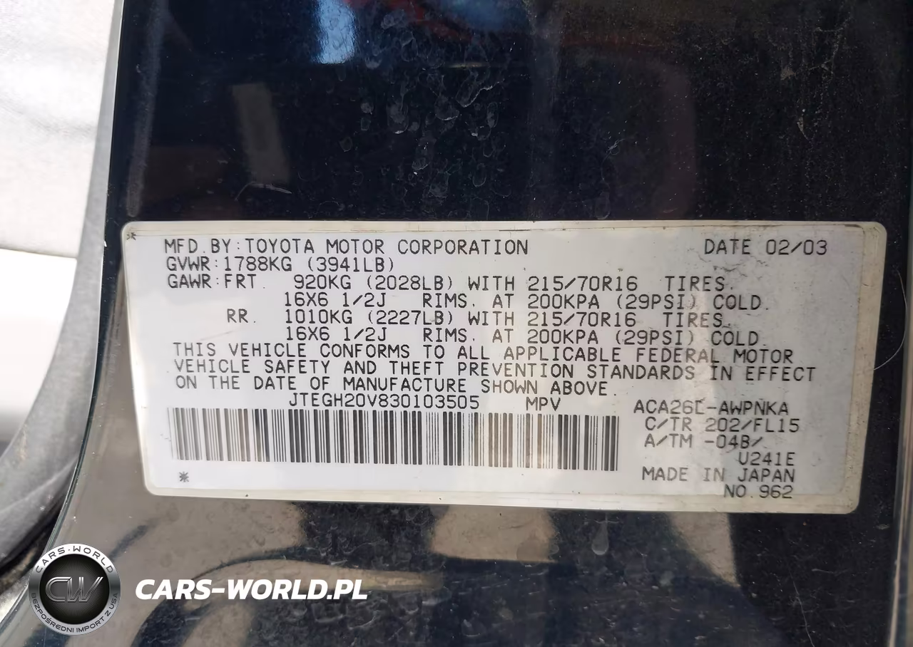 2003 Toyota Rav4 VIN:JTEGH20V830103505 - 9