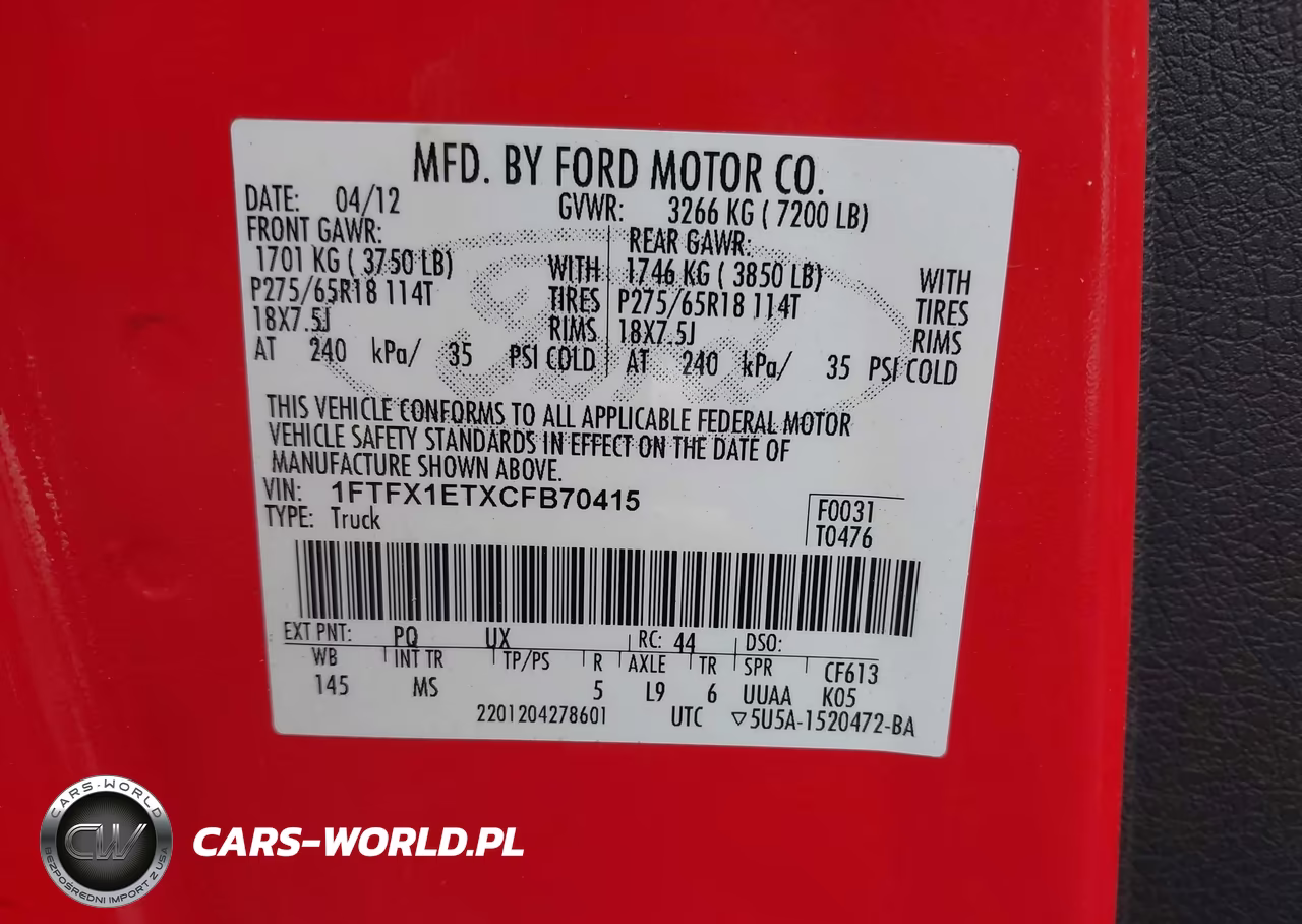 2012 Ford F150 Super Cab VIN:1FTFX1ETXCFB70415 - 9