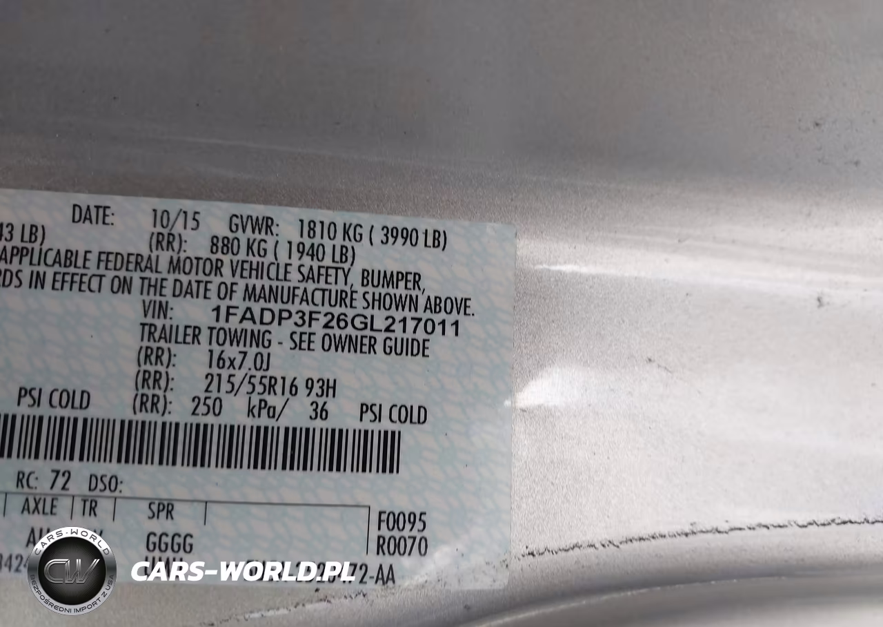2016 Ford Focus Se VIN:1FADP3F26GL217011 - 9