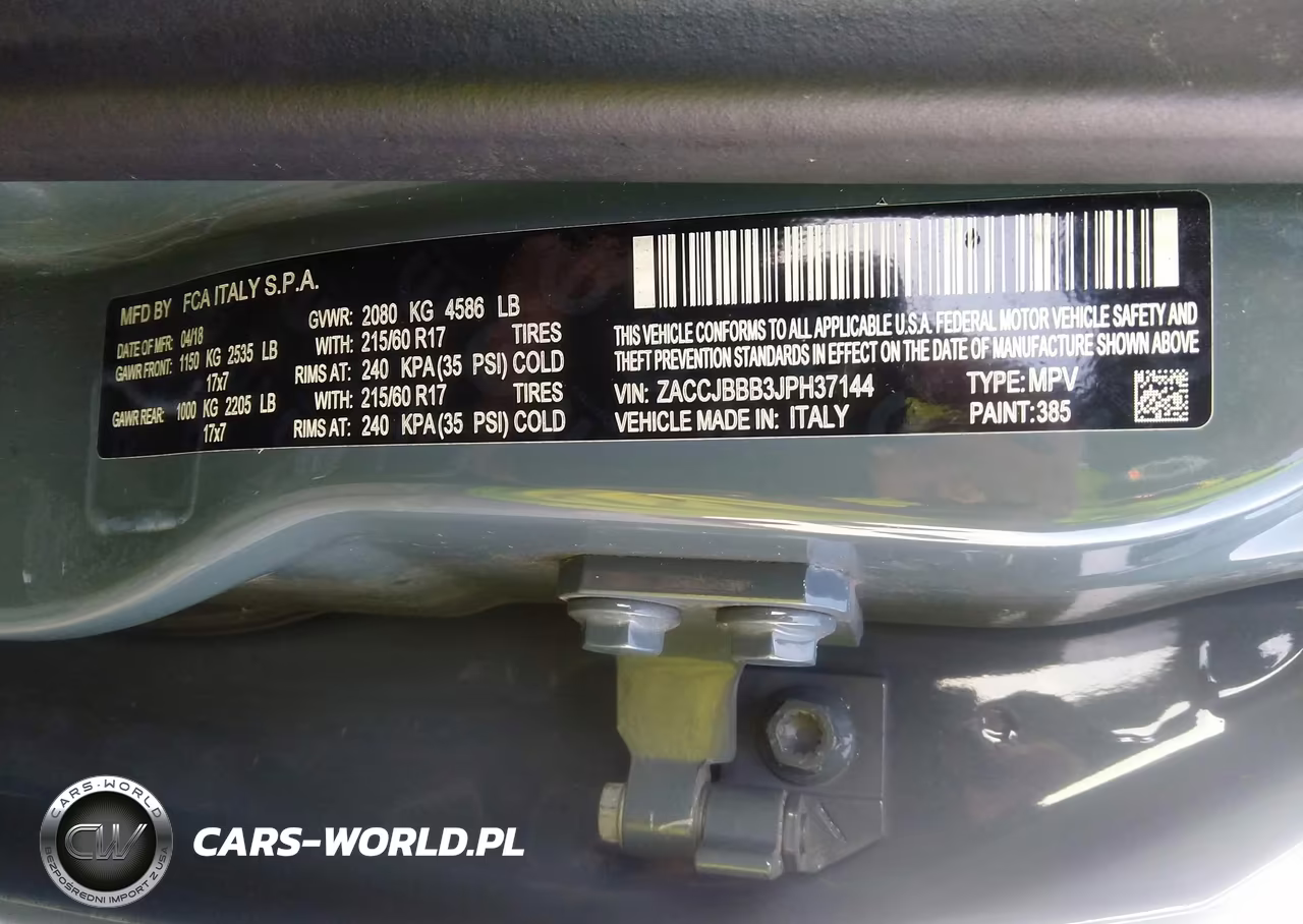 2018 Jeep Renegade Latitude 4X4 VIN:ZACCJBBB3JPH37144 - 9