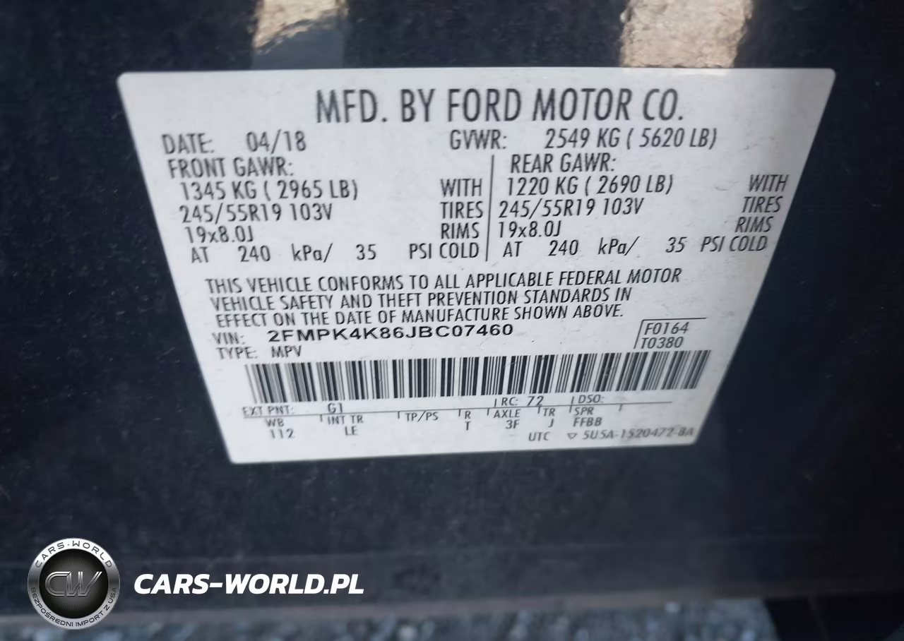 2018 Ford Edge Titanium VIN:2FMPK4K86JBC07460 - 9
