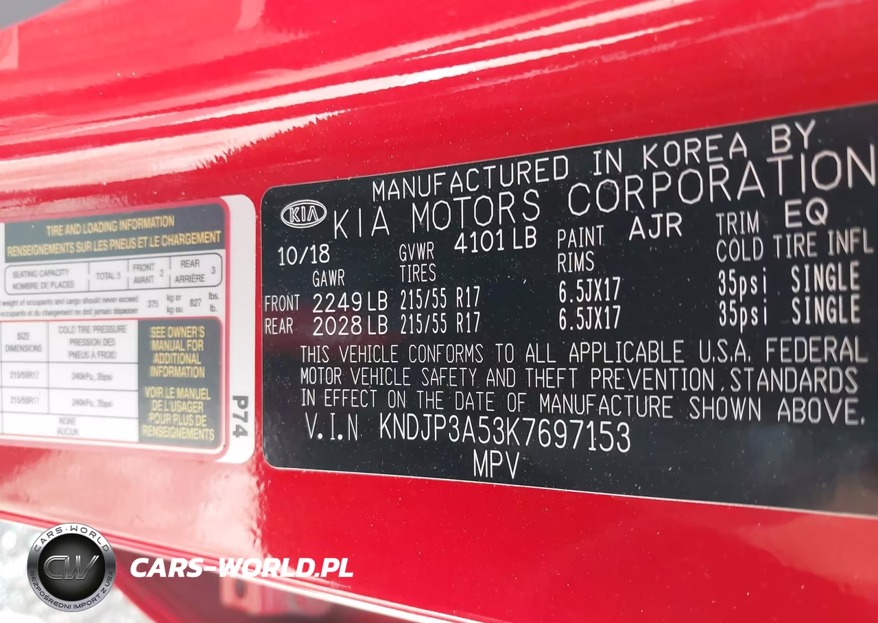 2019 Kia Soul + VIN:KNDJP3A53K7697153 - 9