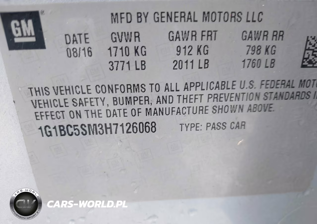 2017 Chevrolet Cruze Ls Auto VIN:1G1BC5SM3H7126068 - 9