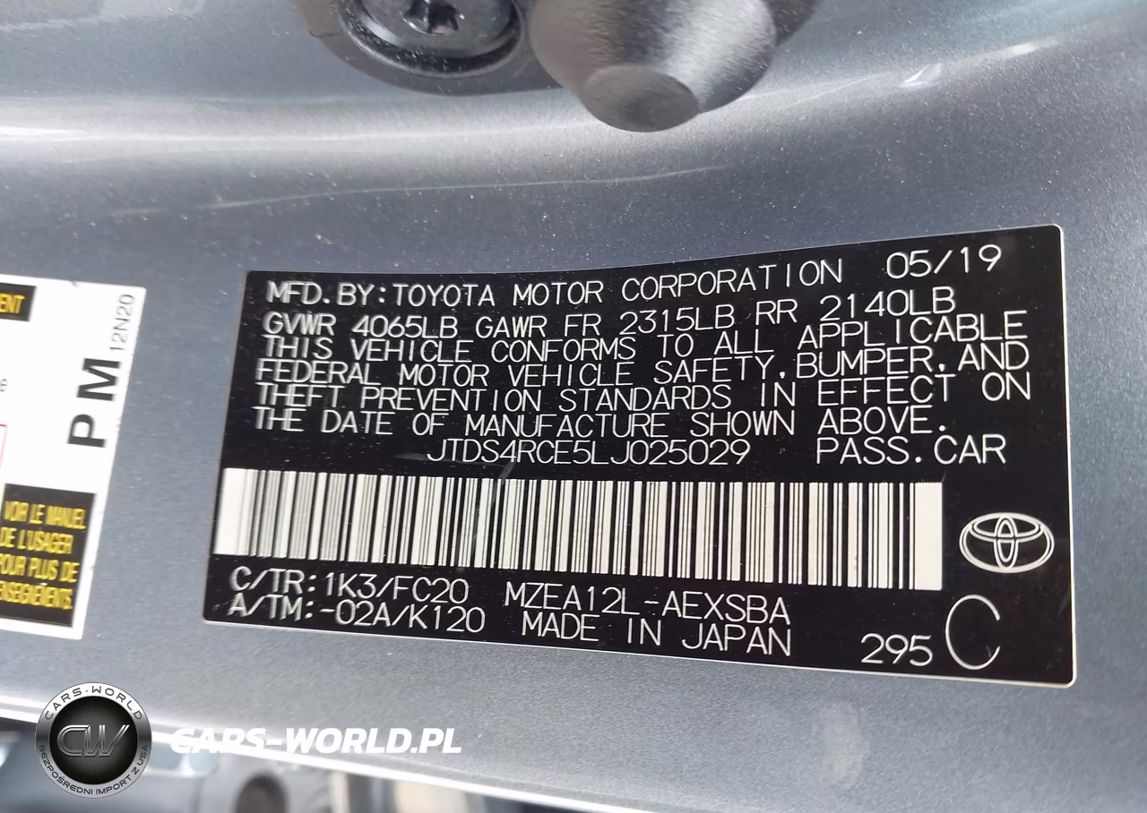 2020 Toyota Corolla Se VIN:JTDS4RCE5LJ025029 - 9