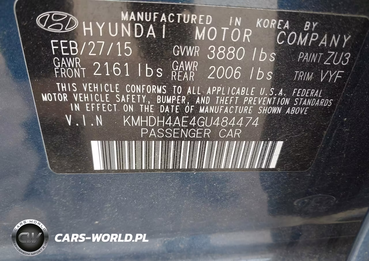 2016 Hyundai Elantra Value Edition VIN:KMHDH4AE4GU484474 - 9