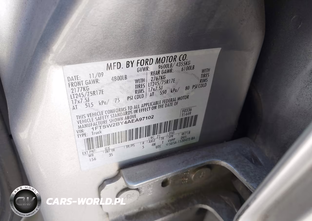 2010 Ford F-250 Cabela's-King Ranch-Lariat-Xl-Xlt VIN:1FTSW2BY4AEA97102 - 9