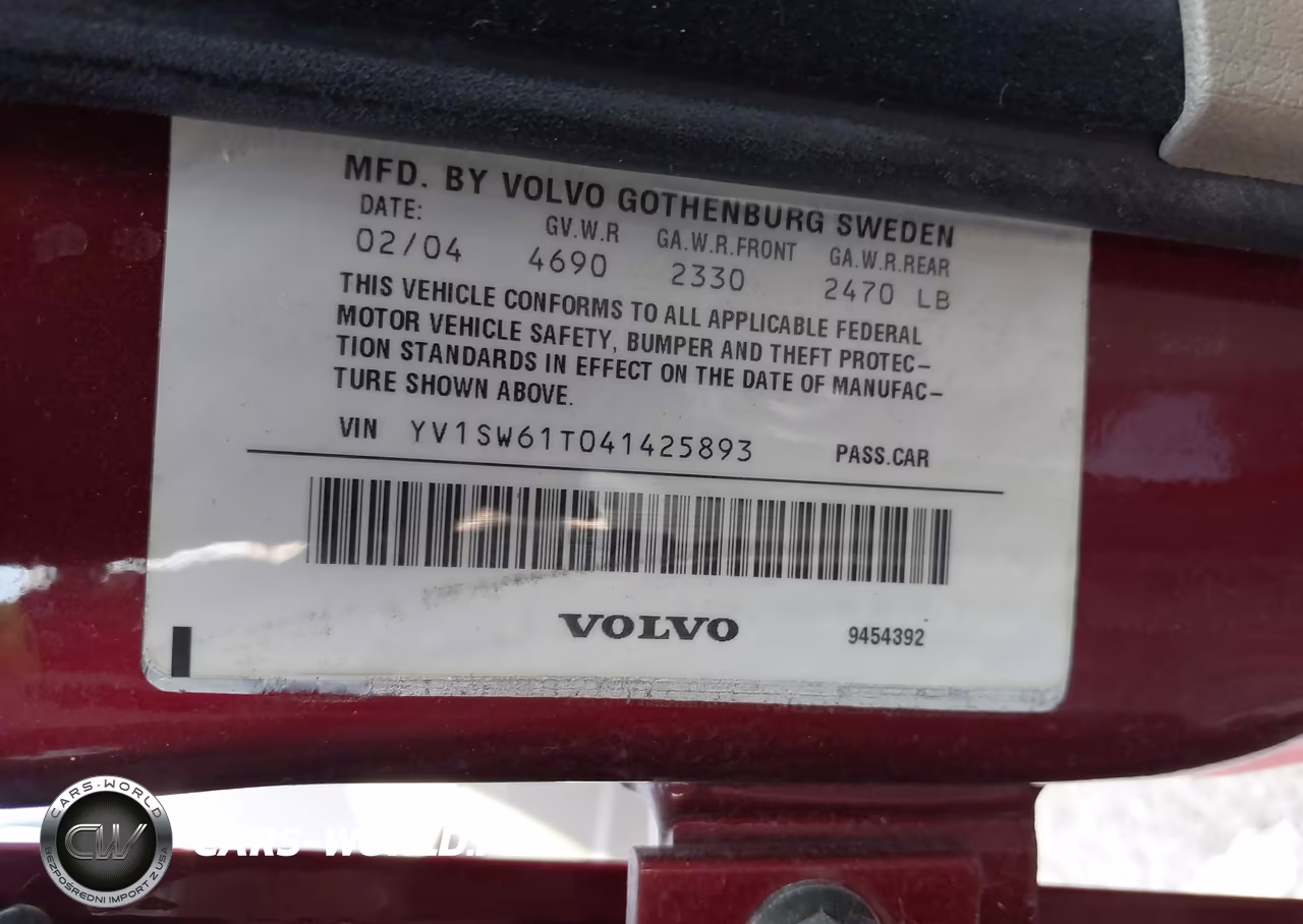 2004 Volvo V70 2.4 VIN:YV1SW61T041425893 - 9