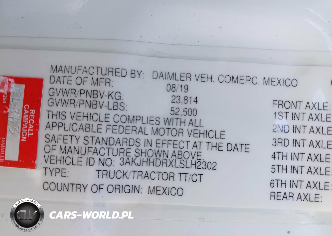 2020 Freightliner New Cascadia 126 VIN:3AKJHHDRXLSLH2302 - 8