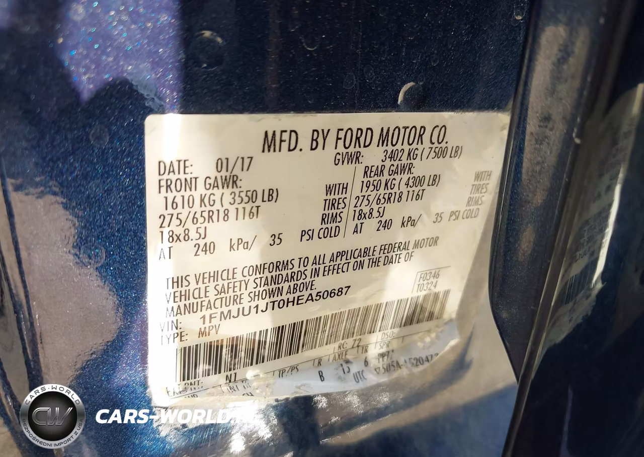 2017 Ford Expedition Xlt VIN:1FMJU1JT0HEA50687 - 9