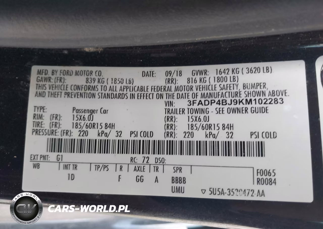 2019 Ford Fiesta Se VIN:3FADP4BJ9KM102283 - 9