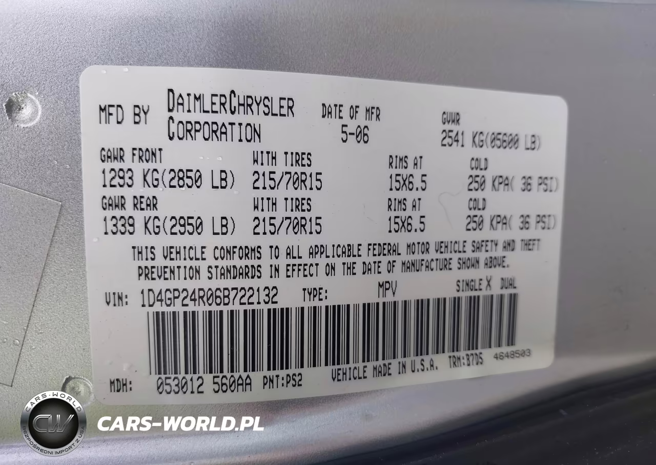 2006 Dodge Grand Caravan Se VIN:1D4GP24R06B722132 - 9