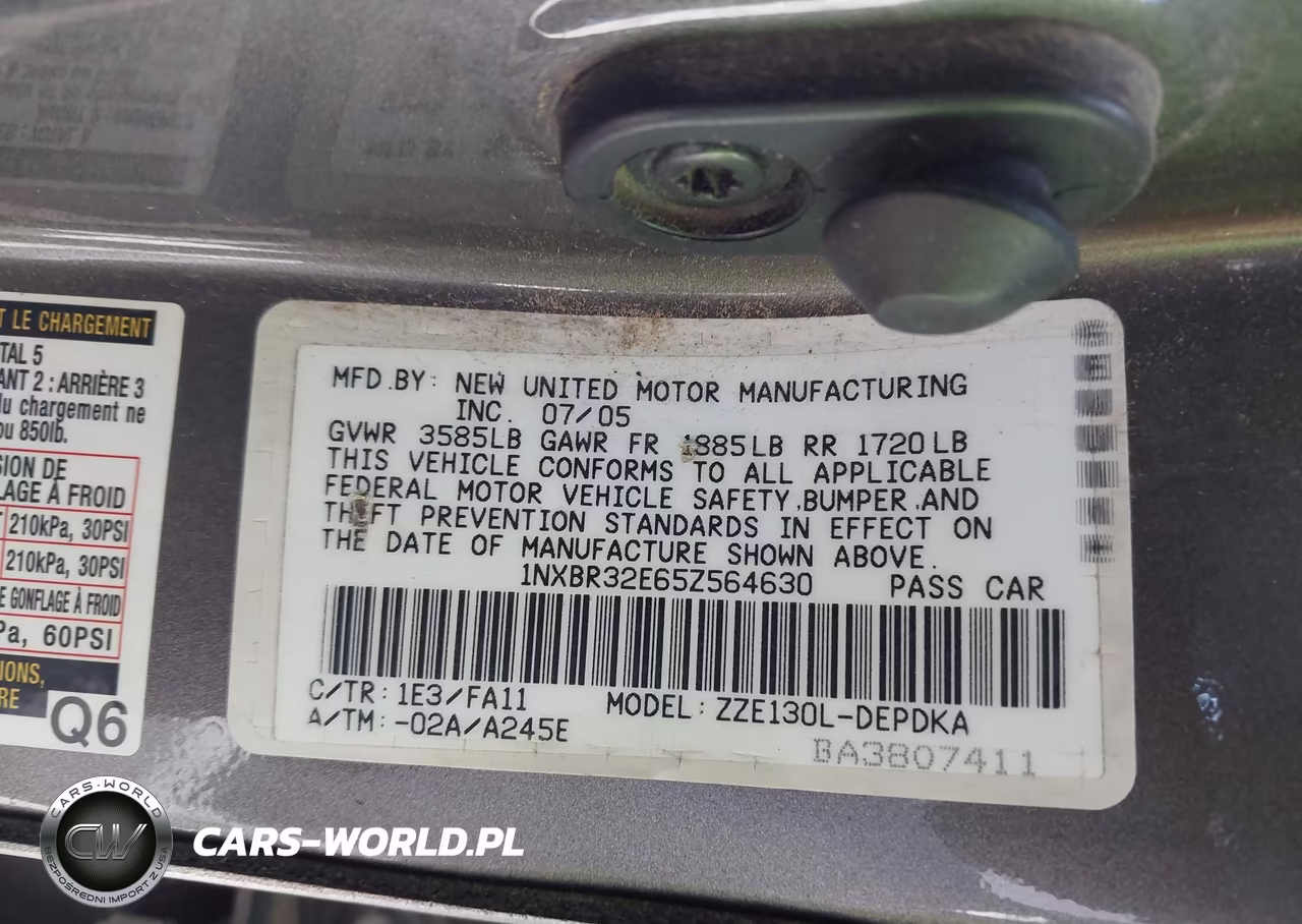 2005 Toyo Corolla Ce Automatic Ce VIN:1NXBR32E65Z564630 - 9