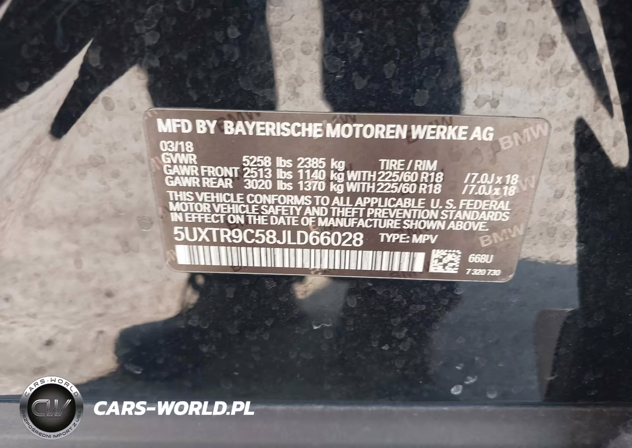 2018 BMW X3 xDrive30I VIN:5UXTR9C58JLD66028 - 9