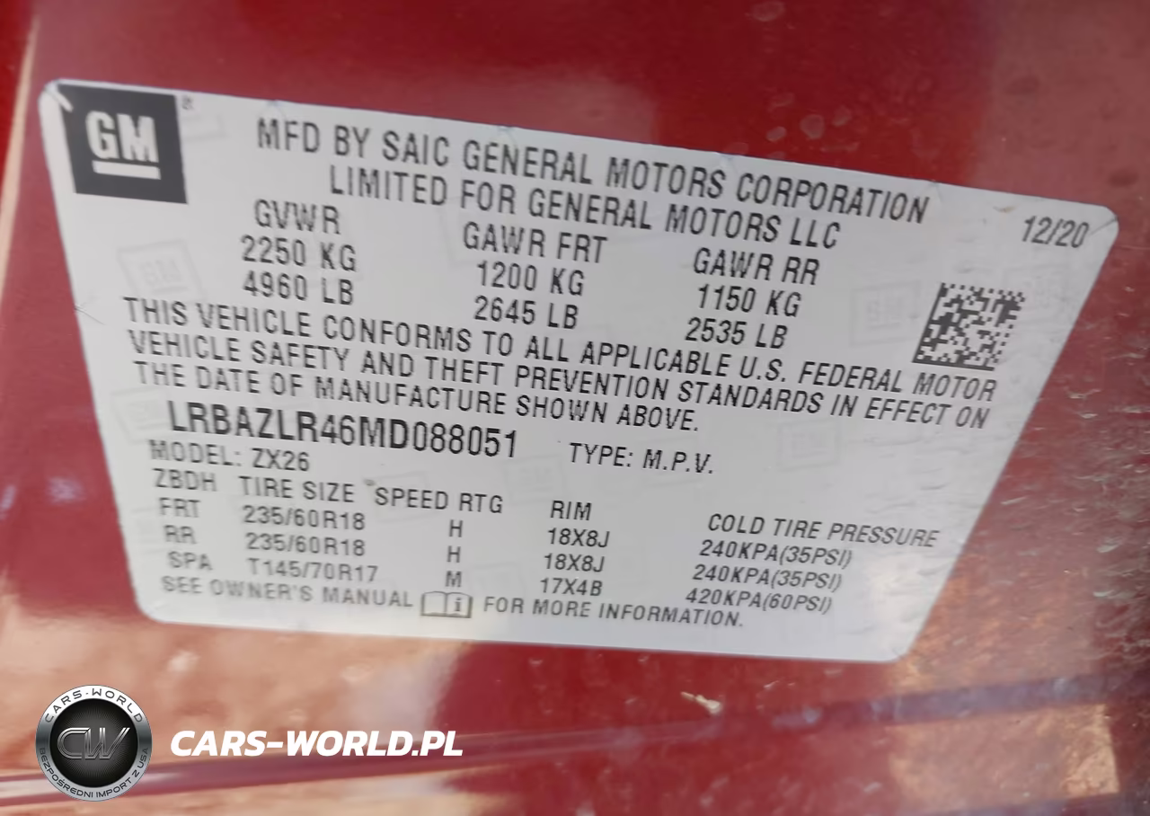 2021 Buick Envision Fwd Preferred VIN:LRBAZLR46MD088051 - 9