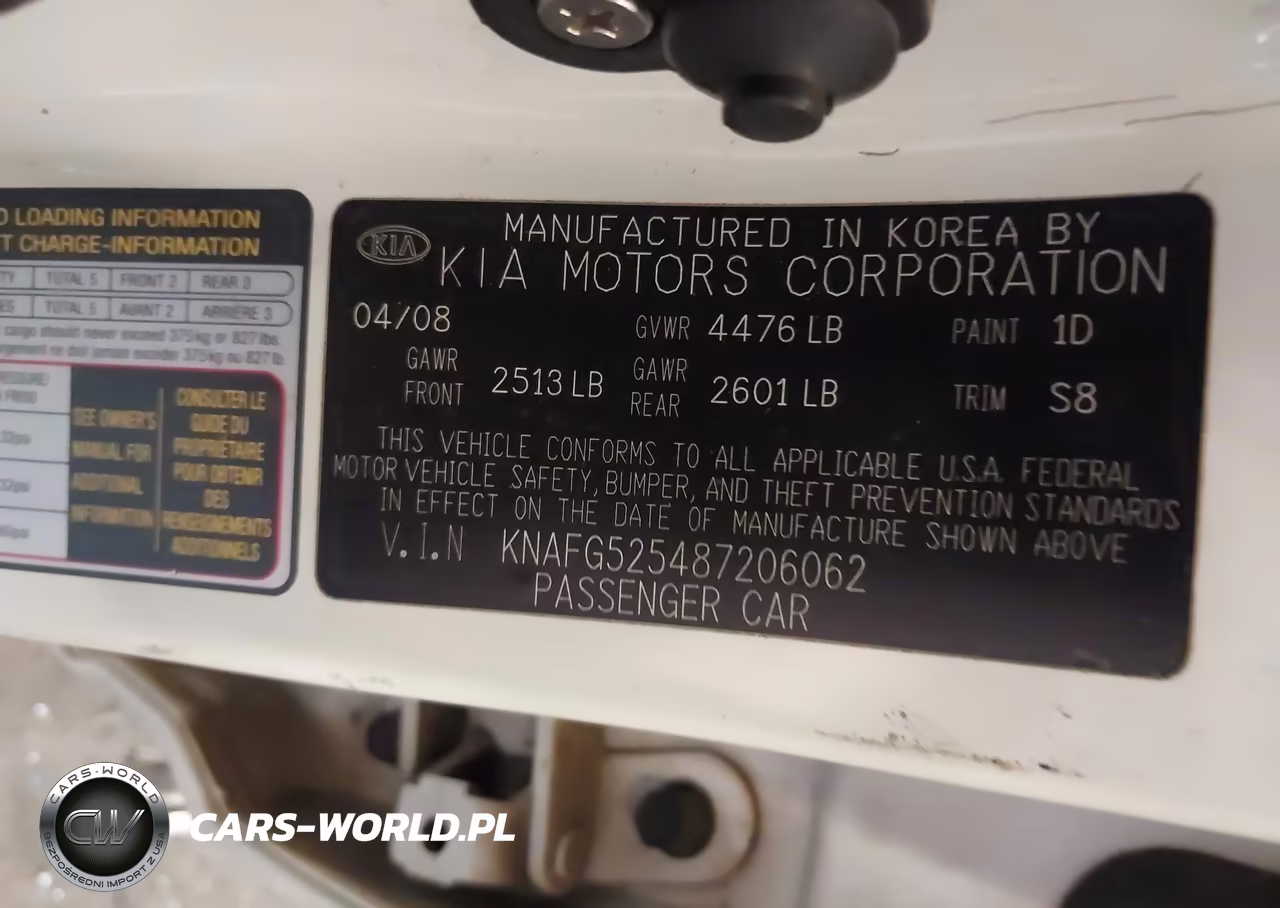 2008 Kia Rondo Lx Base VIN:KNAFG525487206062 - 9