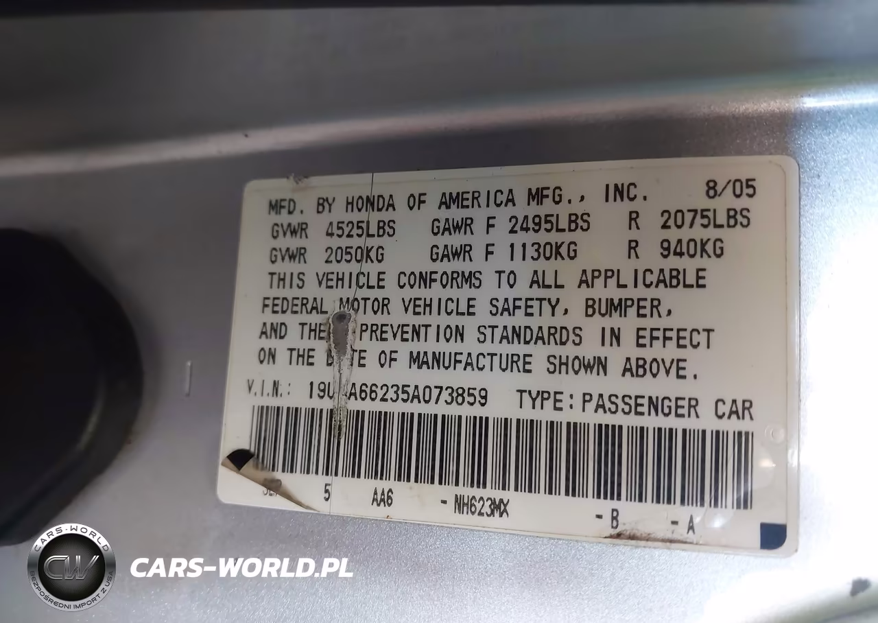 2005 Acura Tl VIN:19UUA66235A073859 - 9