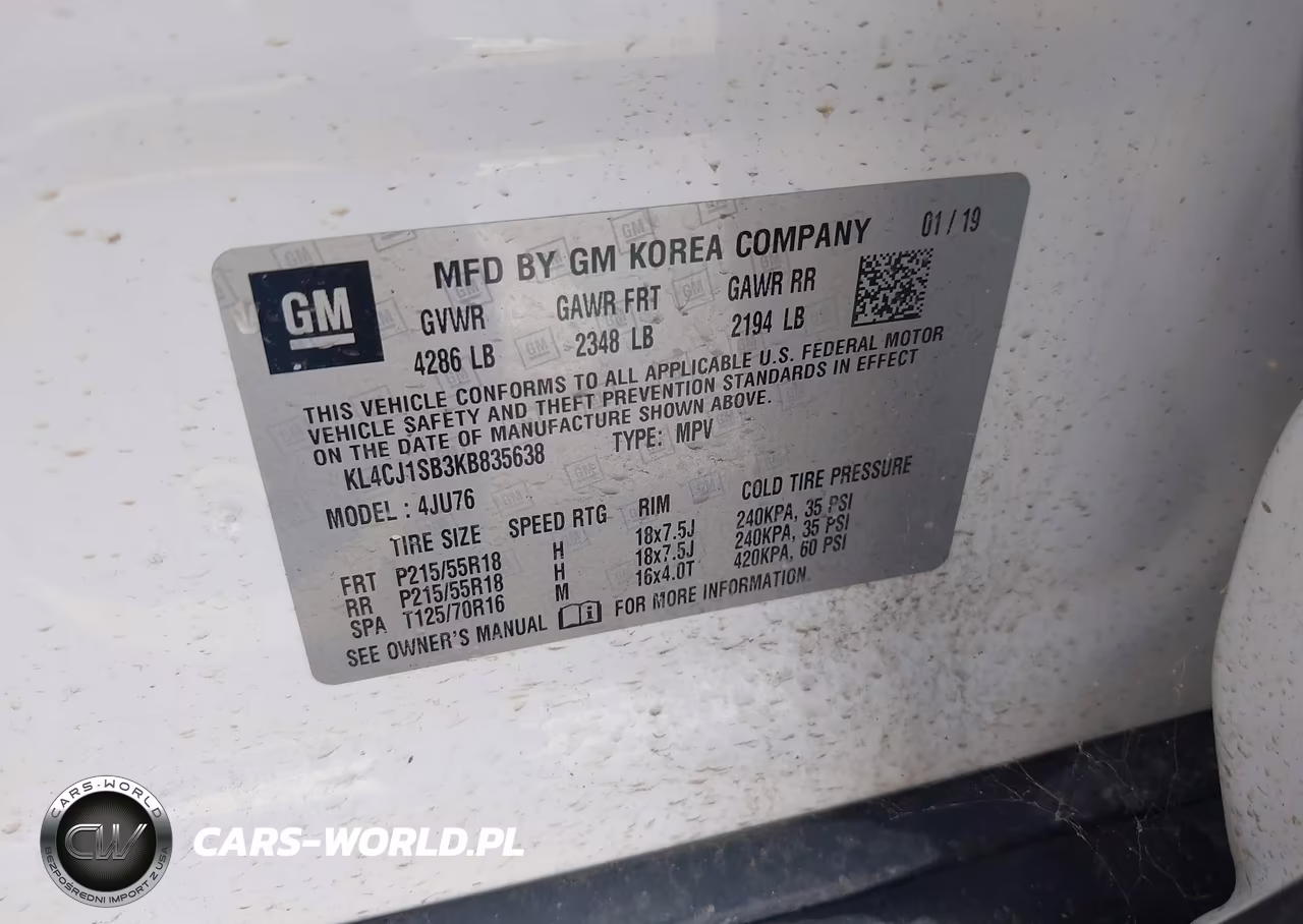 2019 Buick Encore Fwd Sport Touring VIN:KL4CJ1SB3KB835638 - 9