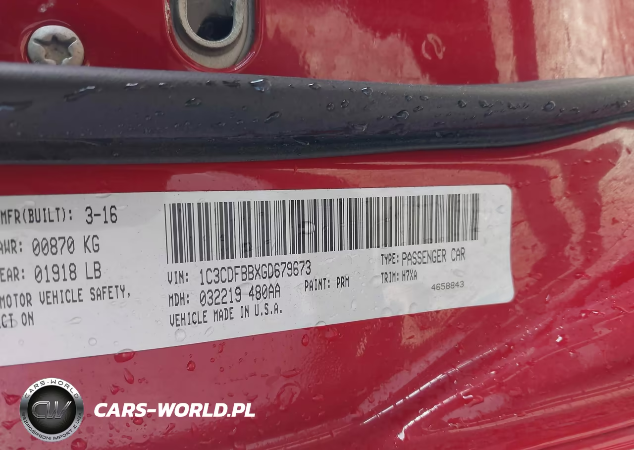 2016 Dodge Dart Sxt VIN:1C3CDFBBXGD679673 - 9