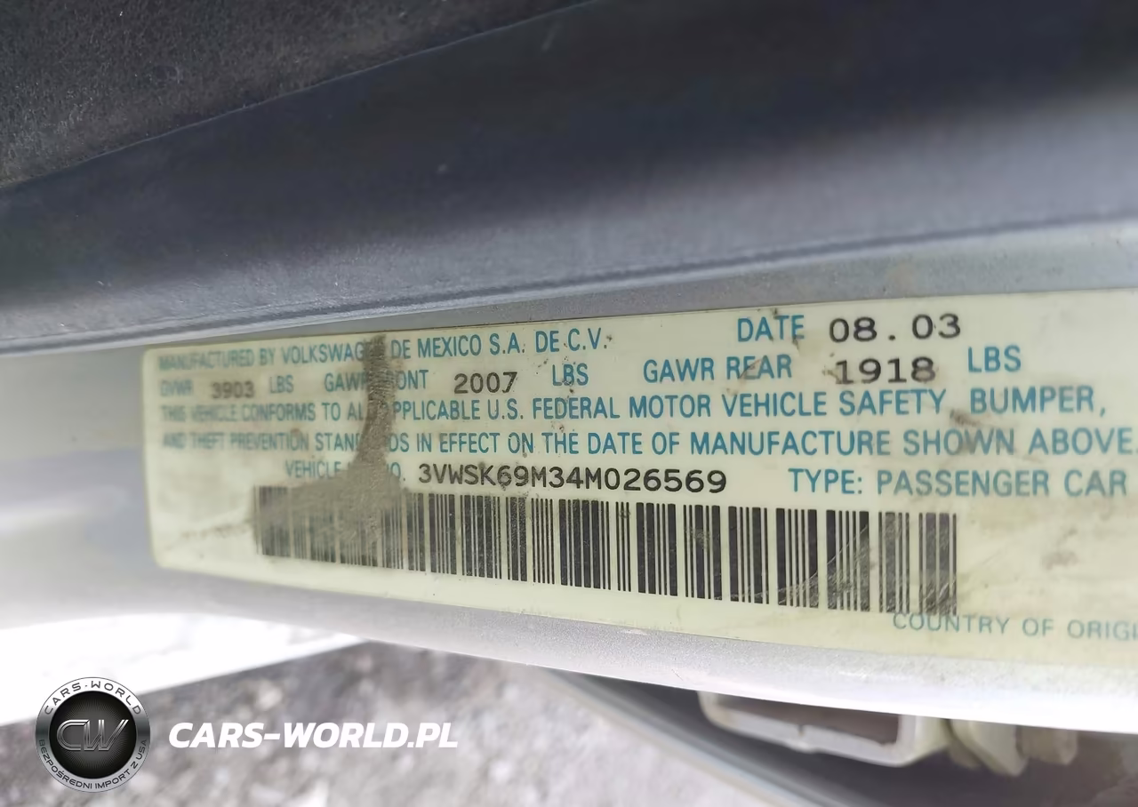 2004 Volkswagen Jetta Gls 2.0L VIN:3VWSK69M34M026569 - 9