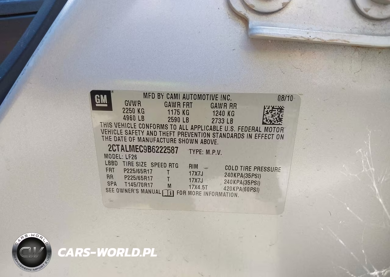 2011 GMC Terrain Sle VIN:2CTALMEC9B6222587 - 9