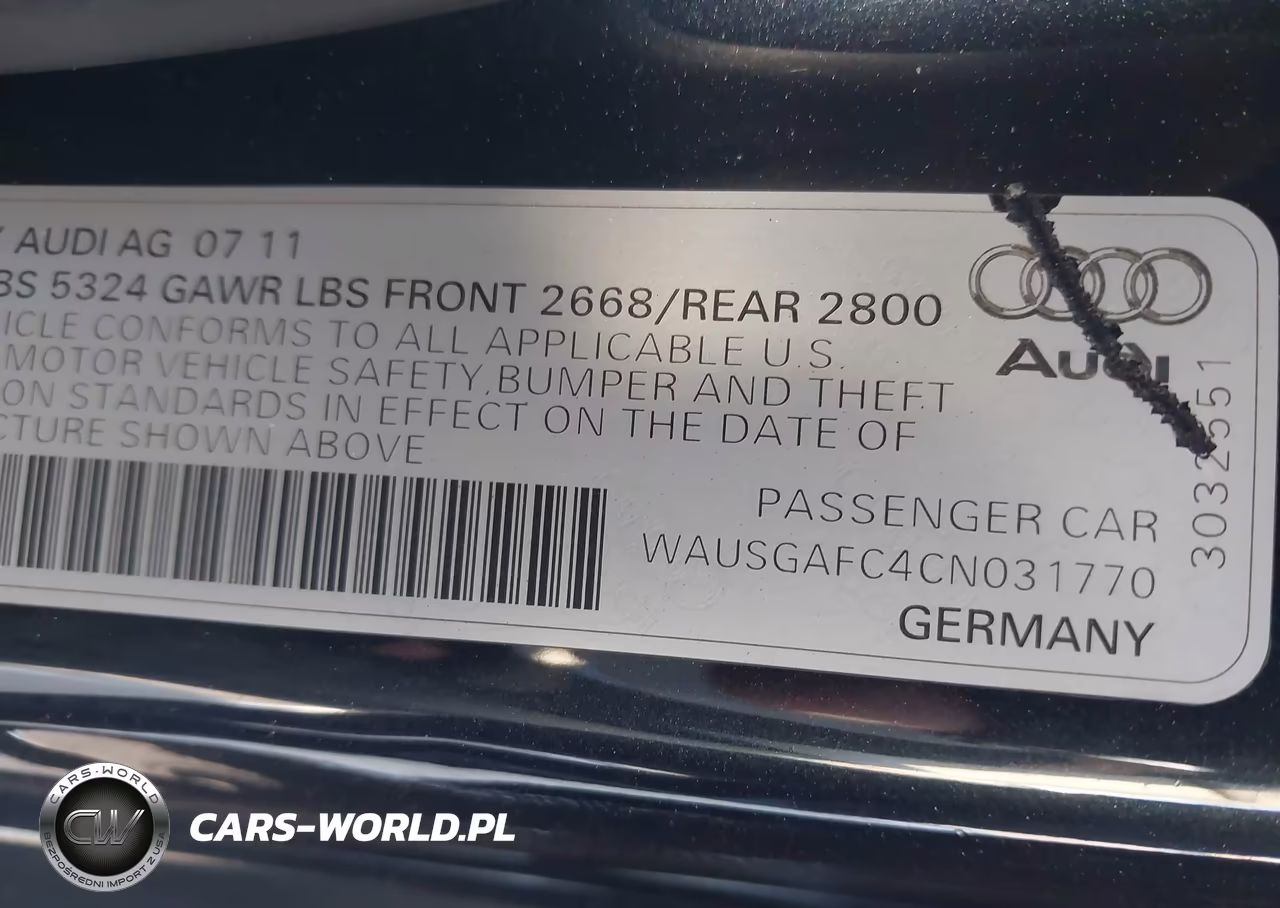 2012 Audi A7 Premium VIN:WAUSGAFC4CN031770 - 9