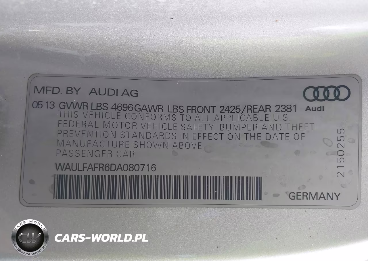 2013 Audi A5 2.0T Premium VIN:WAULFAFR6DA080716 - 9