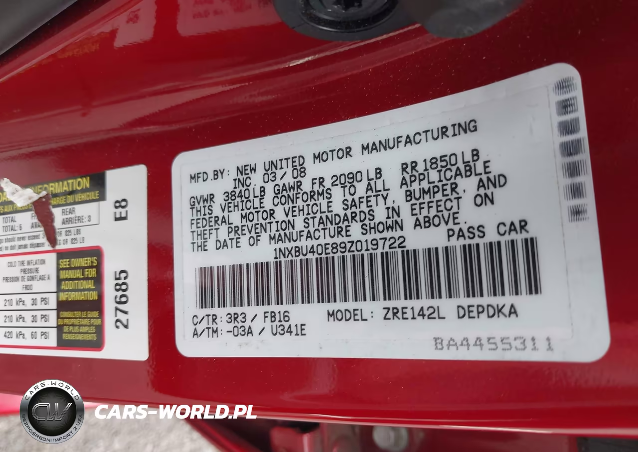 2009 Toyota Corolla Le VIN:1NXBU40E89Z019722 - 9