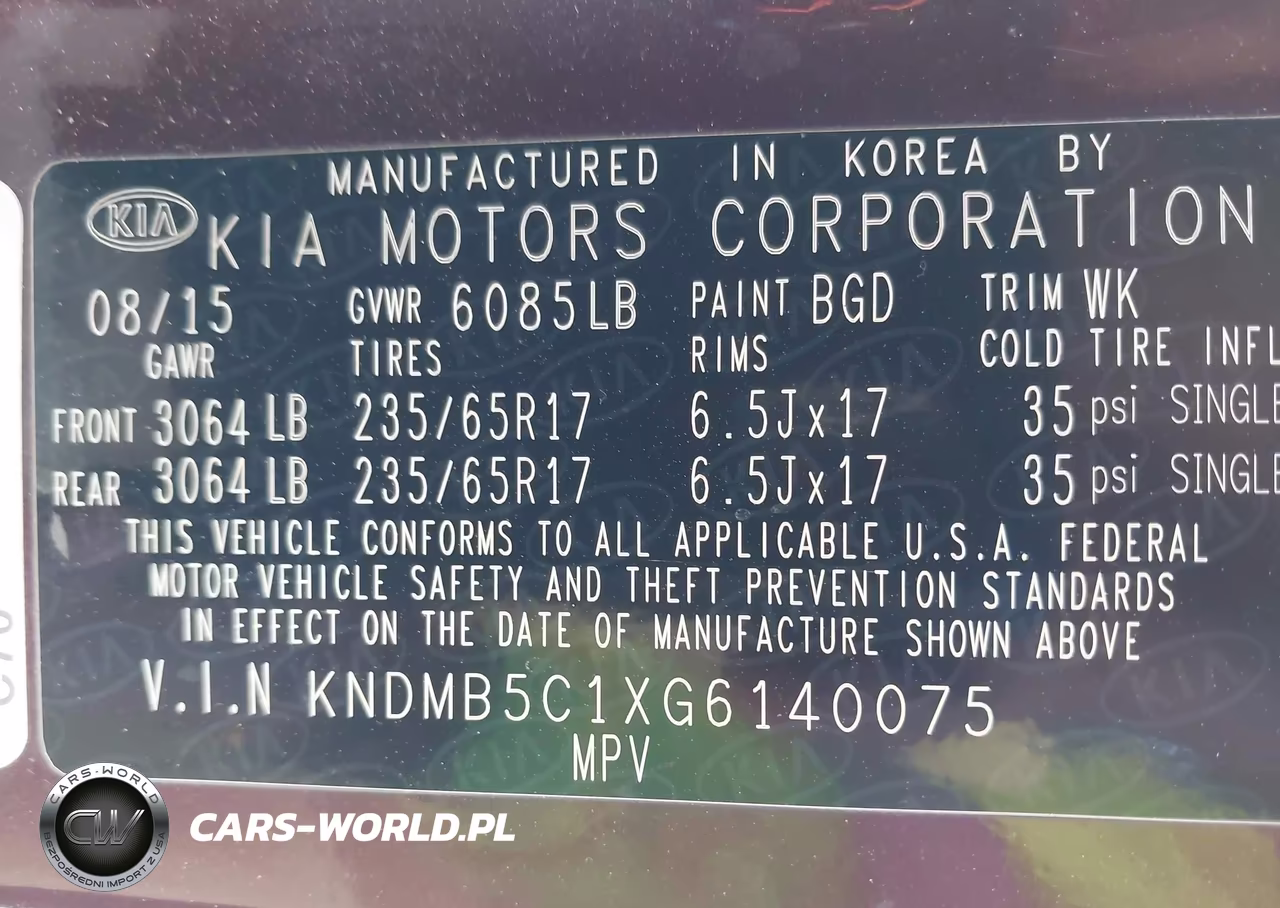 2016 Kia Sedona Lx VIN:KNDMB5C1XG6140075 - 9