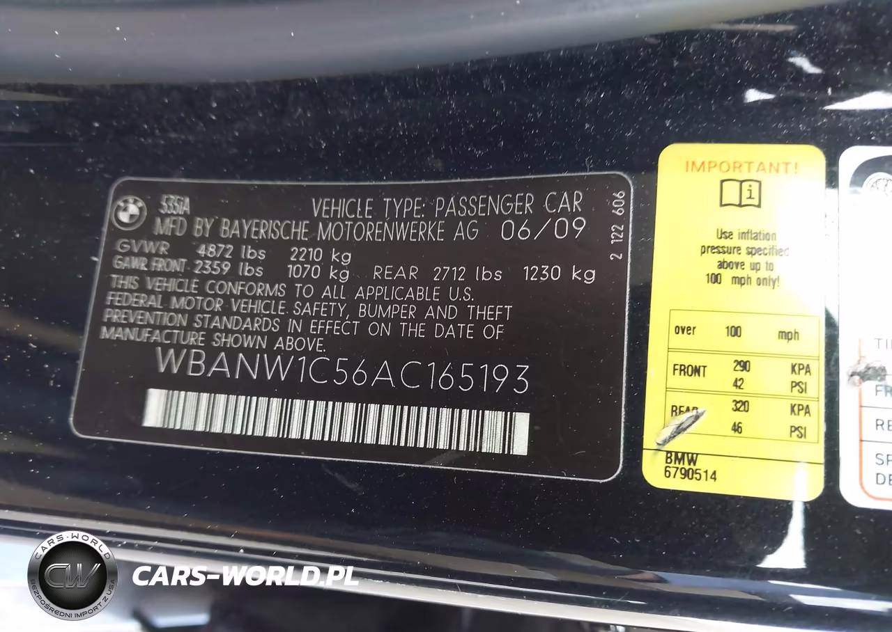 2010 BMW 535I VIN:WBANW1C56AC165193 - 9