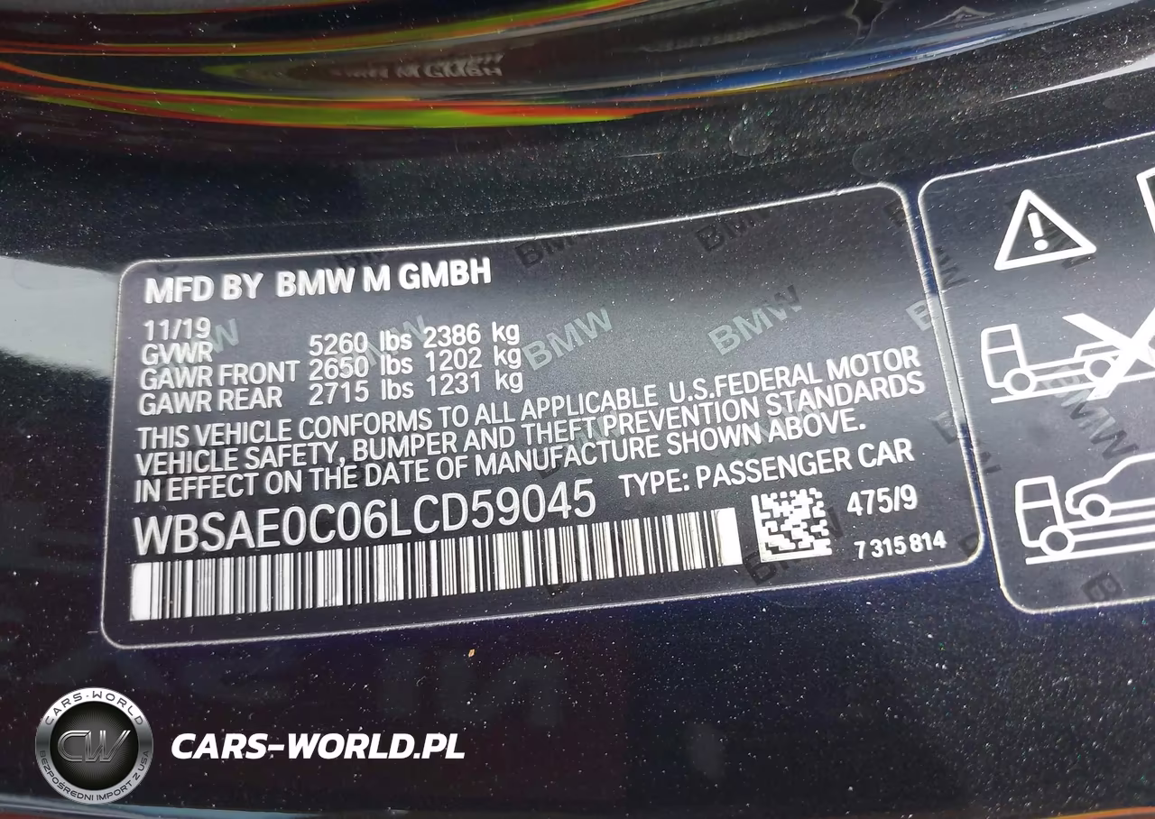 2020 BMW M8 VIN:WBSAE0C06LCD59045 - 9