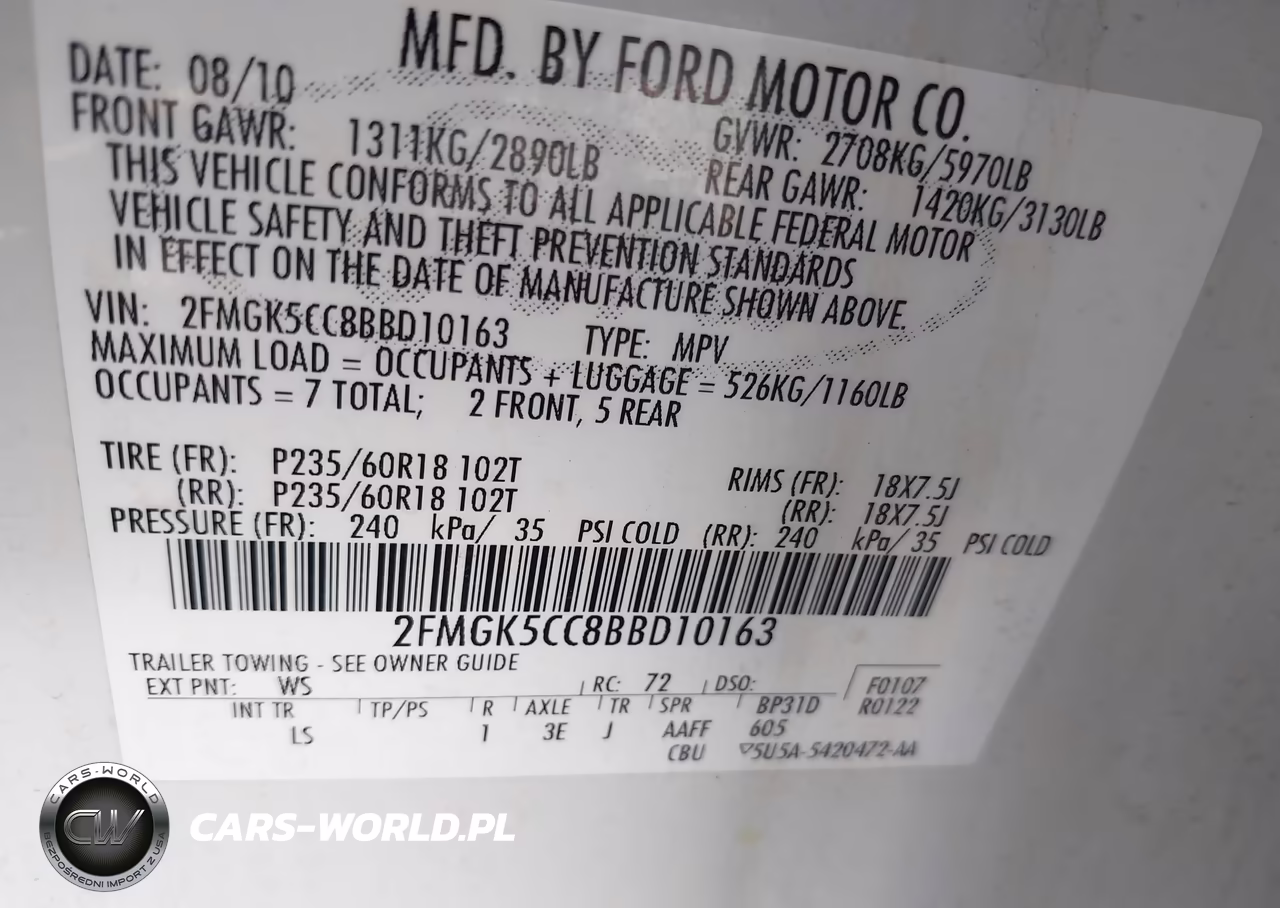2011 Ford Flex Sel VIN:2FMGK5CC8BBD10163 - 9