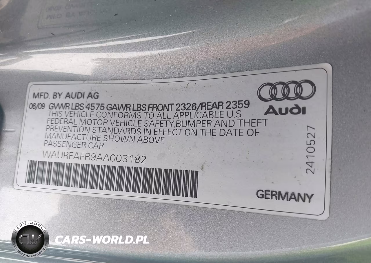 2010 Audi A5 2.0T Premium VIN:WAURFAFR9AA003182 - 9