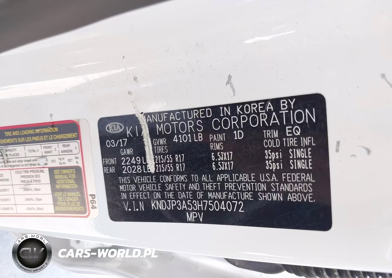 2017 Kia Soul + VIN:KNDJP3A53H7504072 - 9