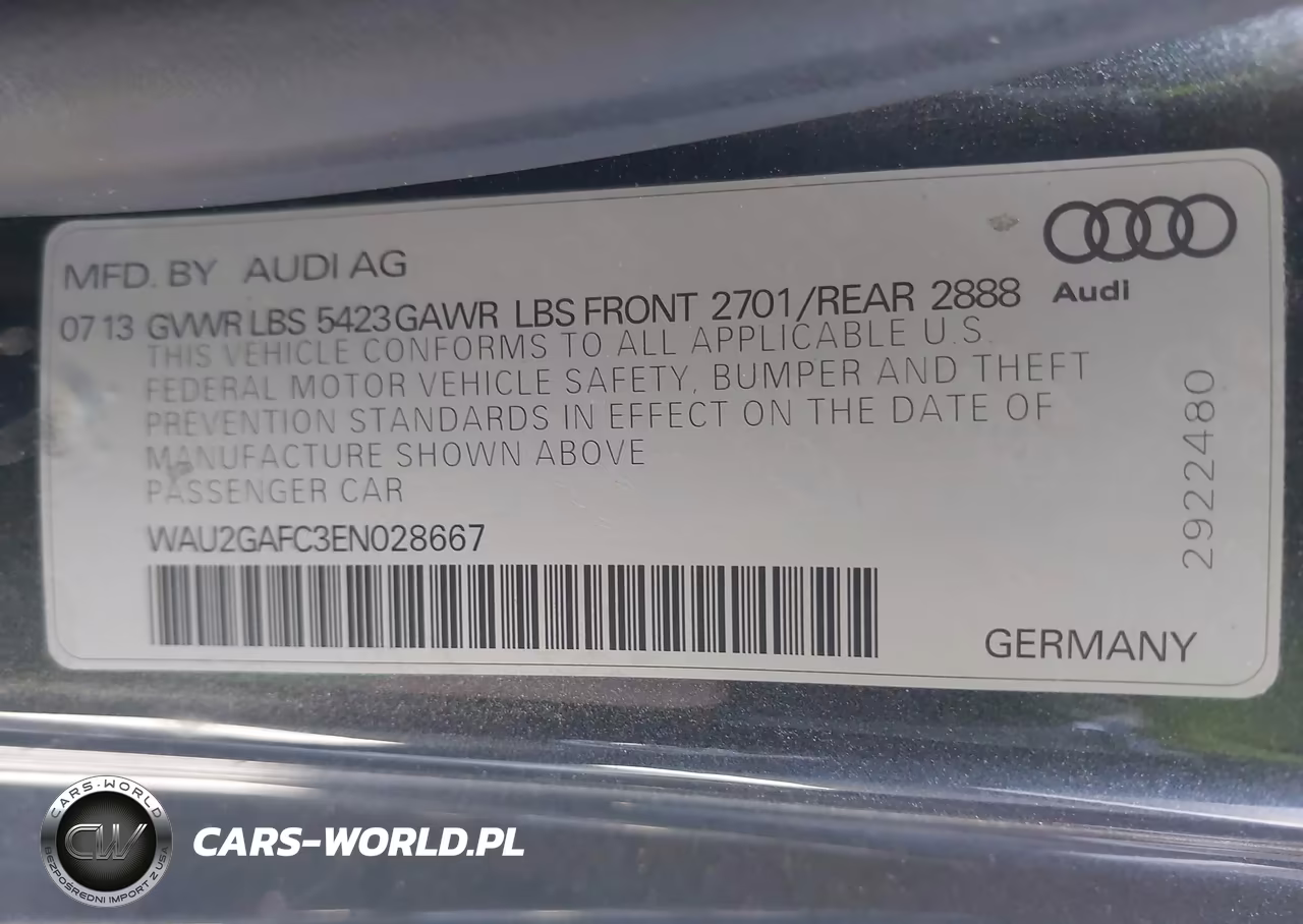 2014 Audi A7 3.0T Premium Plus VIN:WAU2GAFC3EN028667 - 9