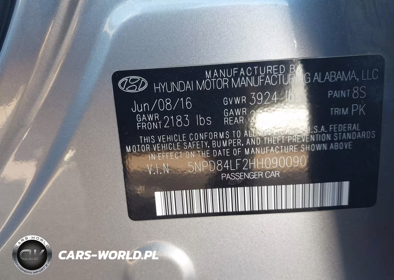 HYUNDAI ELANTRA VIN:5NPD84LF2HH090090 - 9